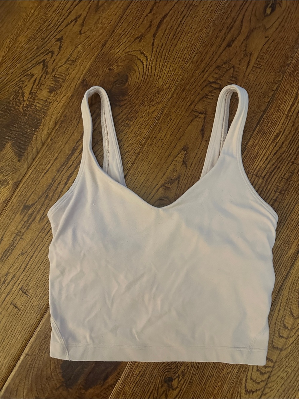 Lululemon Women's Seamless light pink V-Neck Bralette Tank
